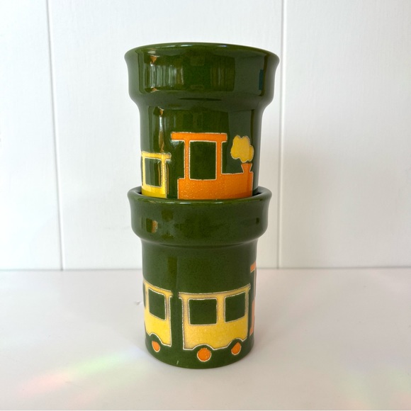 Vintage Waechtersbach West Germany Mugs Train MCM - Picture 4 of 12